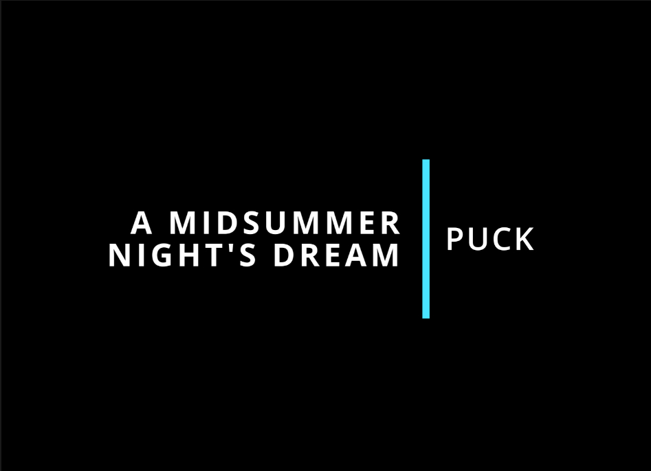 Paul Skudder Actor, A Midsummer Night's Dream, Shakespeare, Puck, Monologue, Acting